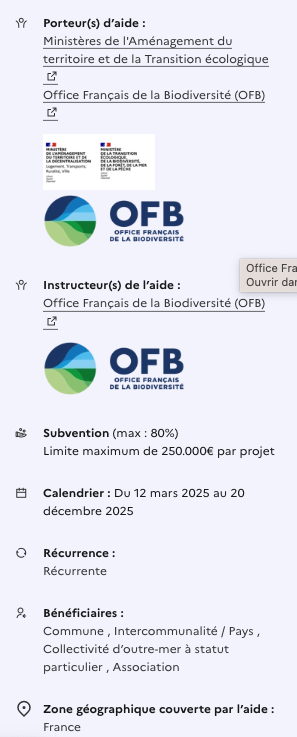 Fonds vert 2025 - Aide financière aBC